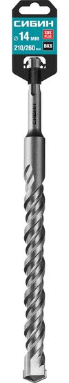 Фото СИБИН 14 х 260 мм, SDS-plus бур (29312-260-14) Сибин 2931226014 Сибин