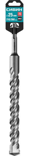 Фото СИБИН 25 х 260 мм, SDS-plus бур (29312-260-25) Сибин 2931226025 Сибин