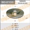 Фото Диск тормозной NISSAN X-TRAIL(T30)/PRIMERA 02- перед. (мин. 2 шт.) Masuma BD2103 Masuma