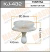 Фото 90467-05108 КЛИПСА КРЕПЛЕНИЯ ПОТОЛОЧНОГО ПОКРЫТИЯ Masuma KJ432 Masuma