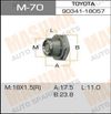 Фото Пробка сливная КПП с магнитом M18x1.5 Masuma M70 Masuma