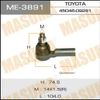 Фото Наконечник рулевой тяги   3891     2, 3, 25, 35 Masuma ME3891 Masuma
