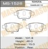 Фото 527946 Колодки тормозные дисковые задние Masuma MS-1528 Masuma MS1528 Masuma