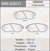 Фото Колодки тормозные дисковые MASUMA MS-2201 Masuma MS2201 Masuma