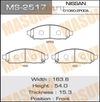 Фото Колодки тормозные дисковые Masuma MS2517 Masuma MS2517 Masuma