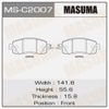 Фото Колодки тормозные NISSAN Teana(J33),Altima(L33),Leaf передние MASUMA к-т Masuma MSC2007 Masuma