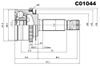 Фото ШРУС наружный GETZ 1.1L Sangsin C01044 Sangsin