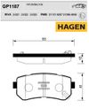 Фото Колодки торм.зад. Premium brake pads HAGEN SANGSIN GP1187 Sangsin GP1187 Sangsin