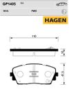 Фото Колодки тормозные передние GP1405 Hagen Sangsin GP1405 Sangsin