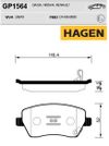 Фото Колодки LADA Vesta  ( 8450108101 ) HAGEN Sangsin GP1564 Sangsin