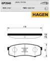 Фото Колодки тормозные задние GP2040 Hagen (04466-60140) Sangsin GP2040 Sangsin