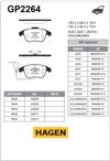 Фото КОЛОДКИ ТОРМОЗНЫЕ ПЕРЕДНИЕ "HAGEN Sangsin GP2264 Sangsin
