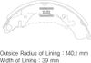 Фото Колодки тормозные барабанные задние SANGSIN BRAKE SA059 Sangsin SA059 Sangsin