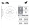 Фото Диск тормозной передний NISSAN QASHQAI 2007-/X-TRAIL 2007-/RENAULT KOLEOS 2008- Sangsin SD4240 Sangsin