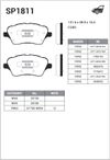Фото Колодки тормозные  передние FORD B-MAX/FIESTA 2012-/TRANSIT COURIER 2014- Sangsin SP1811 Sangsin