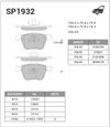 Фото Колодки тормозные VOLVO XC90 (02-14) передние (4шт.) SANGSIN Sangsin SP1932 Sangsin