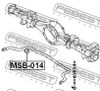Фото Втулка заднего стабилизатора MITSUBISHI DELICA, L400, PAJERO SPORT, MONTERO SPORT 25mm Febest MSB014 Febest