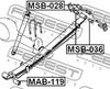 Фото Втулка рессоры MITSUBISHI L200,L200 SPORTERO Febest MSB036 Febest