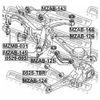 Фото С/Б заднего рычага MAZDA CX-9 TB 07-13 (поперечный верхний рычаг) Febest MZAB125 Febest