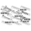 Фото сайлентблок задней продольной тяги!\ Nissan Maxima A35 08-14 Febest NAB287 Febest