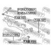 Фото САЙЛЕНБЛОК ЗАДНЕГО ПОПЕРЕЧНОГО РЫЧАГА 14.4x36x40x50 Febest TAB161 Febest