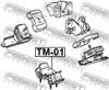 Фото Подушка двигателя TOYOTA CHASER GX90,JZX9#,LX90,SX90 1992.10-1996.09 [JP] задняя \ TM-01 FEBEST Febest TM01 Febest
