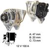 Фото Генератор 12v/100a,  CA1578, 0986080920, 439237 Blueline 028015 Blueline