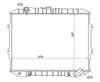 Фото Радиатор двигателя MITSUBISHI PAJERO 2.3TD/2.5TD 1986-1991, HYUNDAI GALLOPER 2.5TD 1991-1998 Sat MC0007D Sat