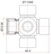 Фото Рулевая крестовина кардана Sat ST1540 Sat