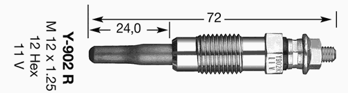 Свеча накаливания 2237 Ngk