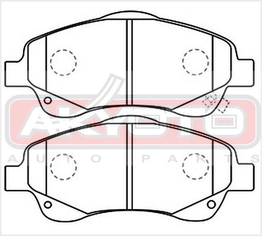 комплект колодок для дисковых тормозов AKD1233 Akyoto