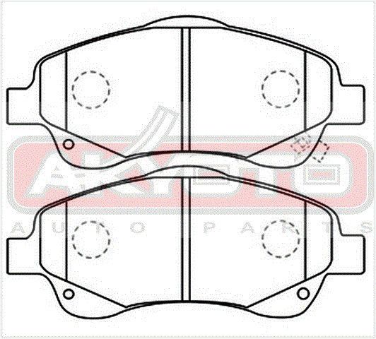 комплект колодок для дисковых тормозов AKD1233 Akyoto