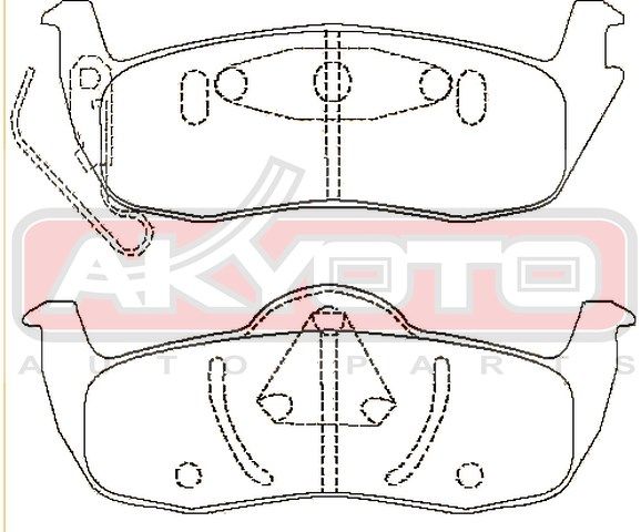 Колодки тормозные задние дисковые к-кт для Jeep Commander (XK) 2006-2010 AKD871AB Akyoto