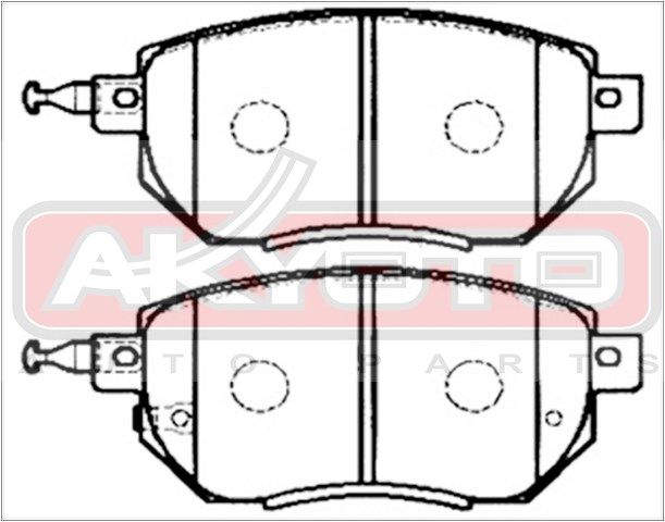 Колодки тормозные дисковые передние AKDCA093 Akyoto
