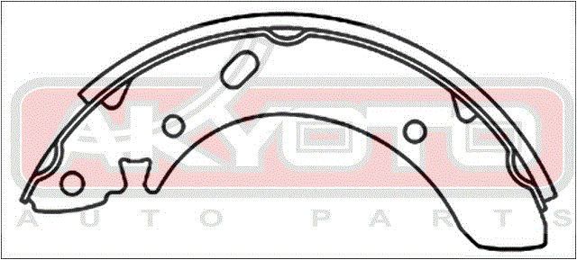 Колодки барабанные к-кт для Hyundai Lantra 1995-2000 AKS11158 Akyoto