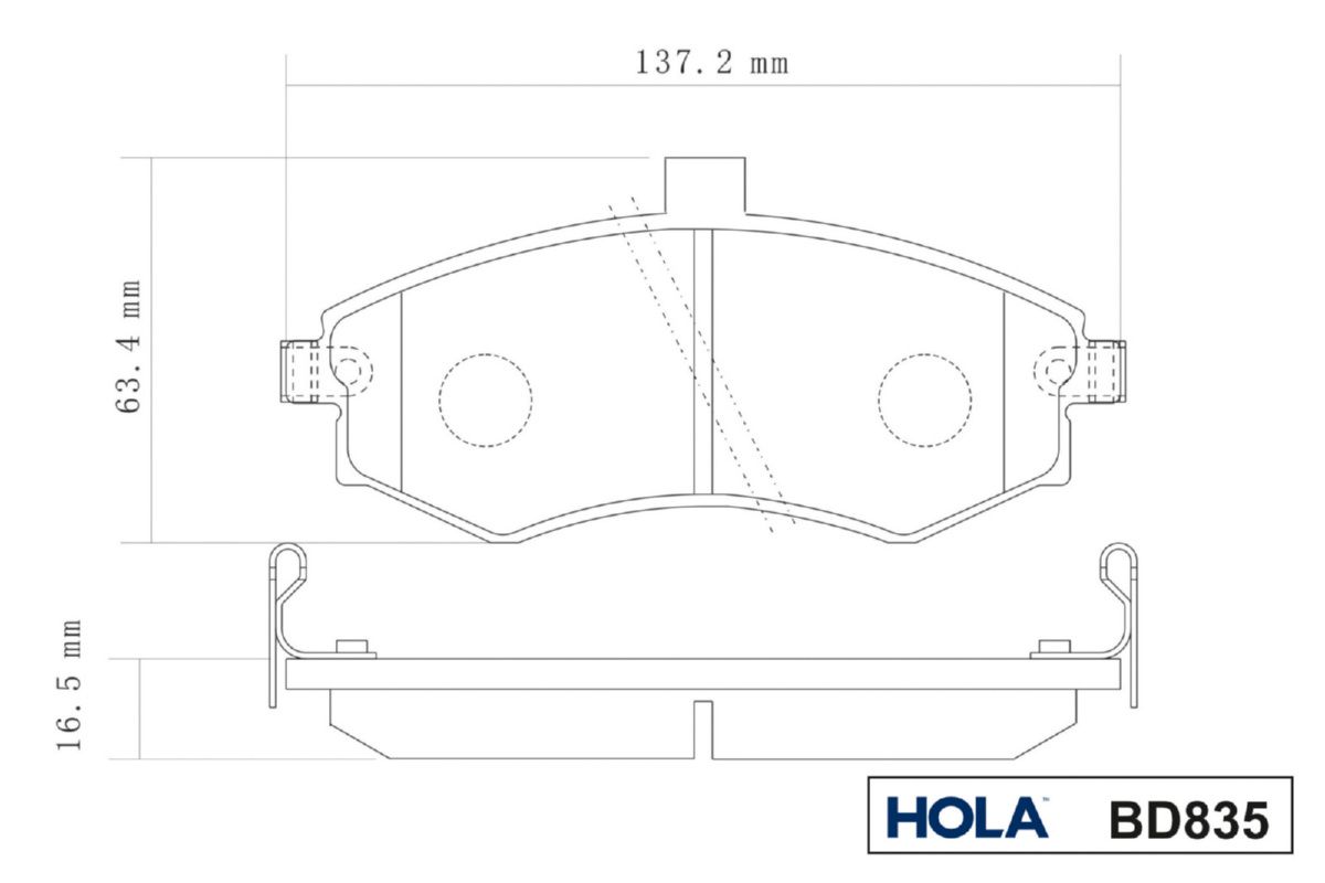 Комплект тормозных колодок bd835 Hola