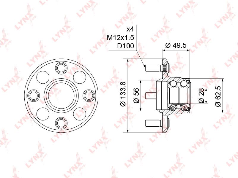 Комплект подшипника WH1203 Lynx