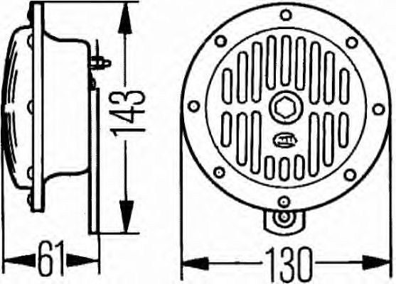 Звуковой сигнал 3CA 004 811-001 Hella