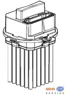 Регулятор, вентилятор салона 5HL 351 321-491 Hella