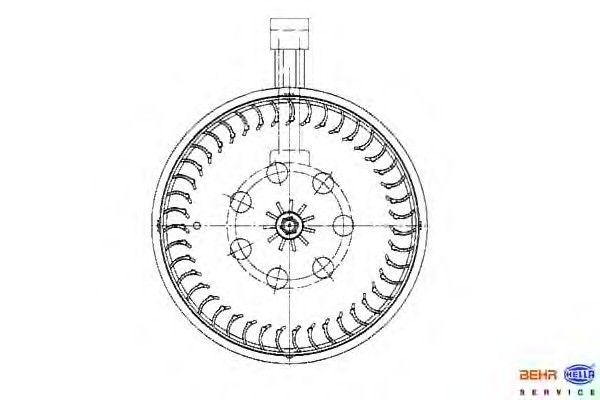 Вентилятор салона 8EW 009 159-591 Hella