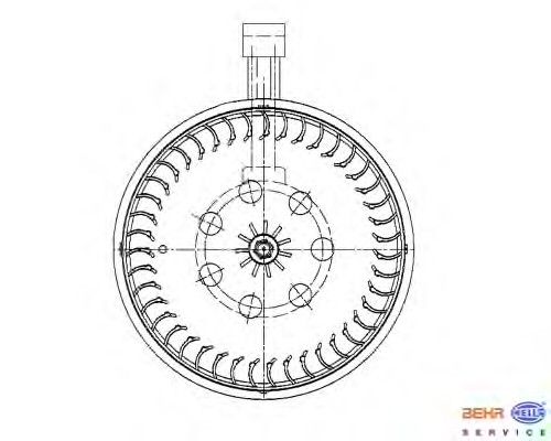 Вентилятор салона 8EW 009 159-591 Hella