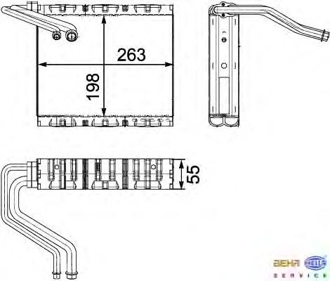 Испаритель, кондиционер 8FV 351 330-511 Hella