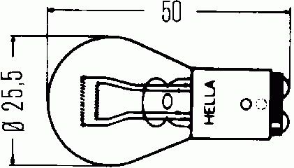 Лампа накаливания, фонарь указателя поворота 8GD 002 078-241 Hella