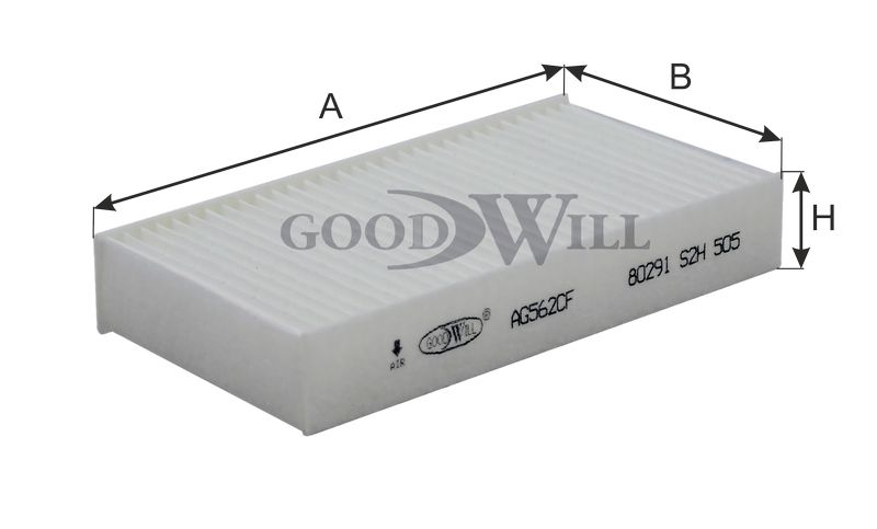 Фильтр салонный. AG562cf Goodwill