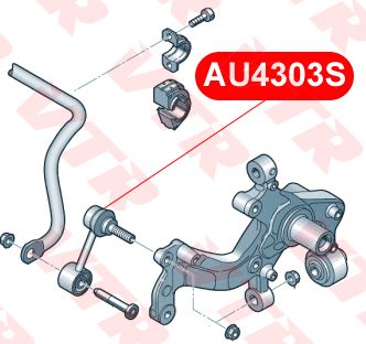 Тяга стабилизатора задней подвески VOLKSWAGEN JETTA / BORA / VENTO 2005-2019 au4303s Vtr