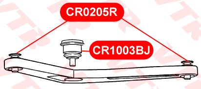 Сайлентблок верхнего рычага задней подвески cr0205r Vtr