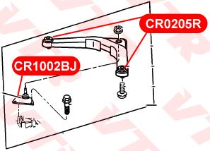 Сайлентблок верхнего рычага задней подвески cr0205r Vtr