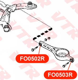 Сайлентблок заднего ниж�него рычага для Ford Mondeo IV 2007-2015 fo0503r Vtr