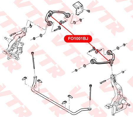 Шаровая опора верхнего рычага передней подвески fo1001bj Vtr
