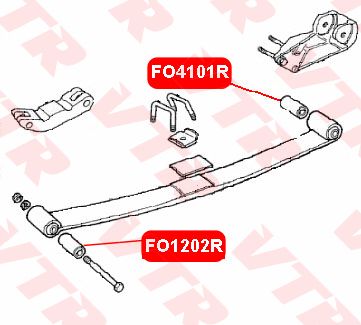 Сайлентблок задней рессоры для Ford Transit 1994-2000 fo4101r Vtr